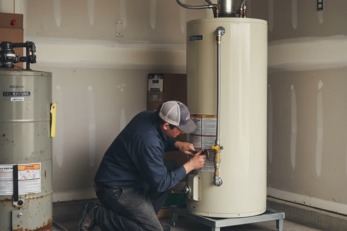 Water heater and shutoff valve replacement in Duke